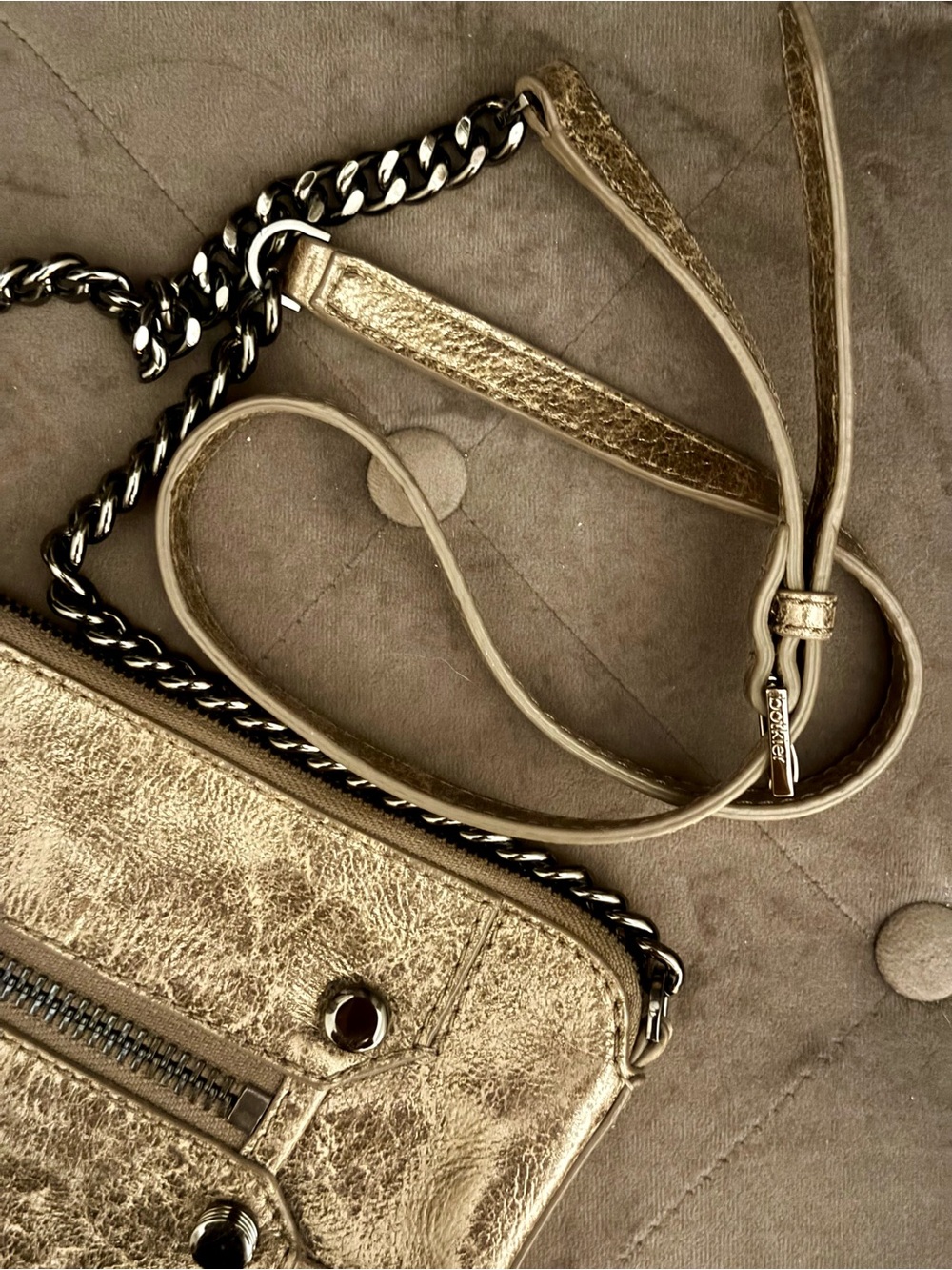 Botkier Logan crossbody bag - Metallic Gold with Chain Strap